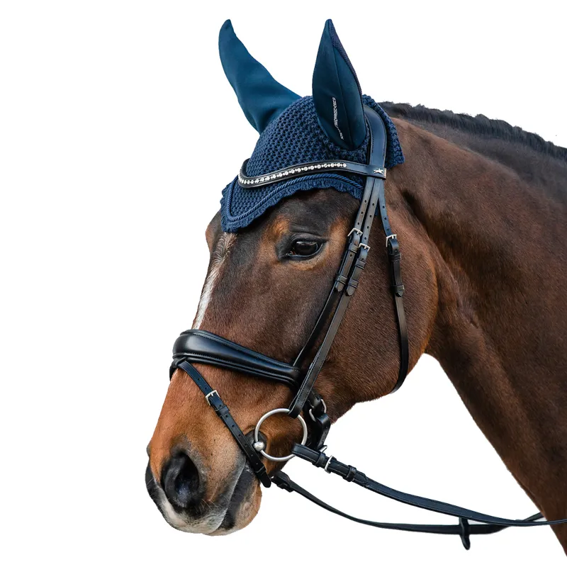 Schockemohle Air Silent Soundless Fly Veil - Navy-2